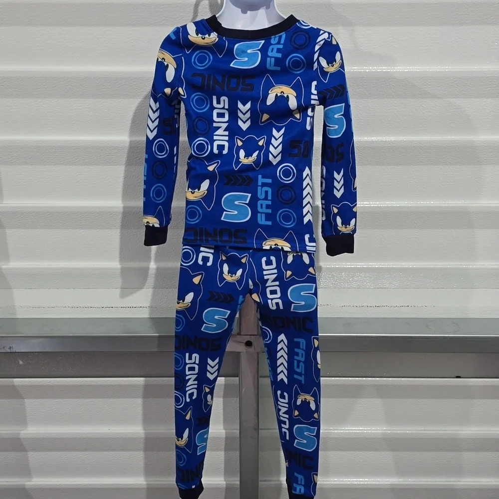 Sonic the Hedgehog Blue Pajama Set‎ Size 6